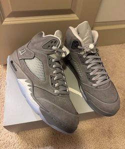 Title Retro Air Jordan 5 Wolf Grey Size 10