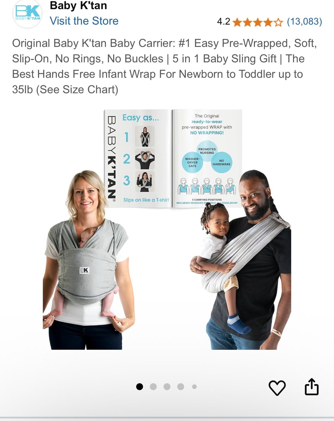 Baby k’tan baby carrier