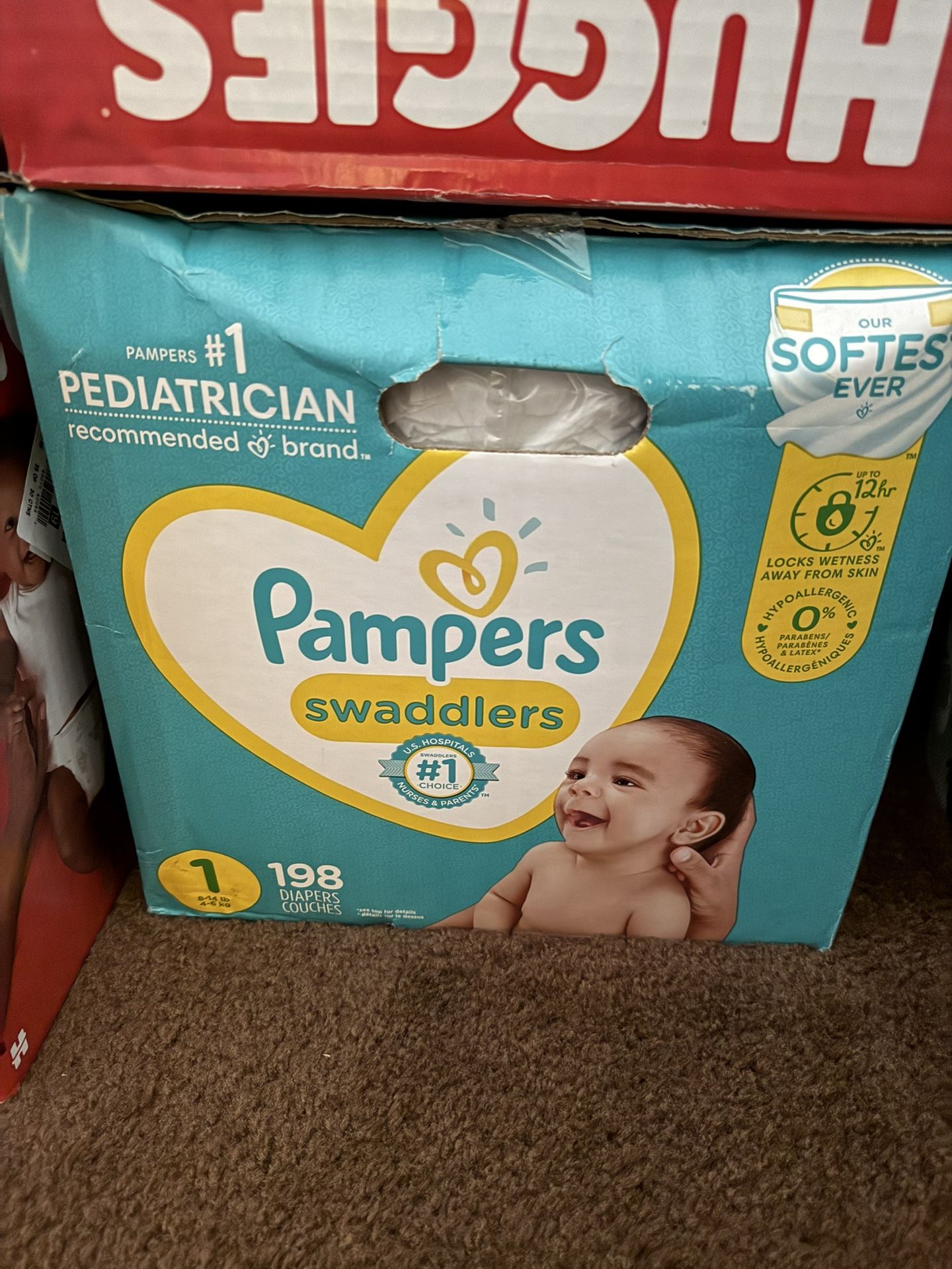 Pampers Swaddlers ( Size 1) NEW