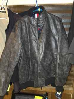 Tommy Hilfiger Leather Bomber Jacket