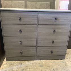 Grey 8 Drawer Dresser 