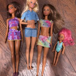 Three Barbie’s And One Little Girl