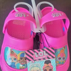 Lol Surprise  Girls Clogs  9-10. Pink