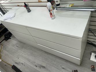 White 6-Drawer Double Dresser
