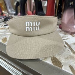 Miu Miu Beige Drill Visor - NWOT!
