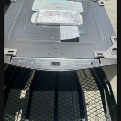 LG Twin Wash 1cu 27inch Black Stainless New Sidekick Pedastool Washer 120 firm 