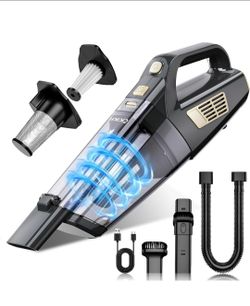 CKIKH Handheld Vacuum Cordless, 15000PA Strong Suction Hand Held Car Vacuum Cleaner Portable with Multi-Nozzles & Washable Filter, Lightweight Recharg