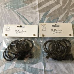 The Farmhouse Brown Clip Rings - Set Of 14, NEW