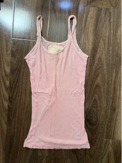 Light Pink Ribbed Tank Top