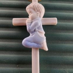 Ceramic Baby Cross Wall Decor