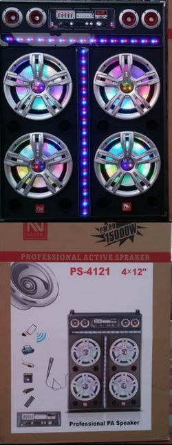 Brand new bluetooth speaker 15000 watts, 4 speakers 12"