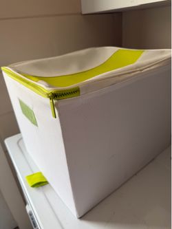 Yellow Fabric Storage Cube Foldable Storage Box Large Closet Organizers Baskets Container