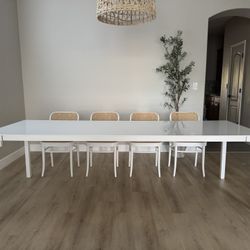 CB2 Aqua Virgo 100” Rectangle Dining Table
