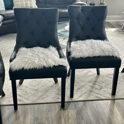 Four black dining chairs like brand NEW bought the wrong chairs. They are $80 each.