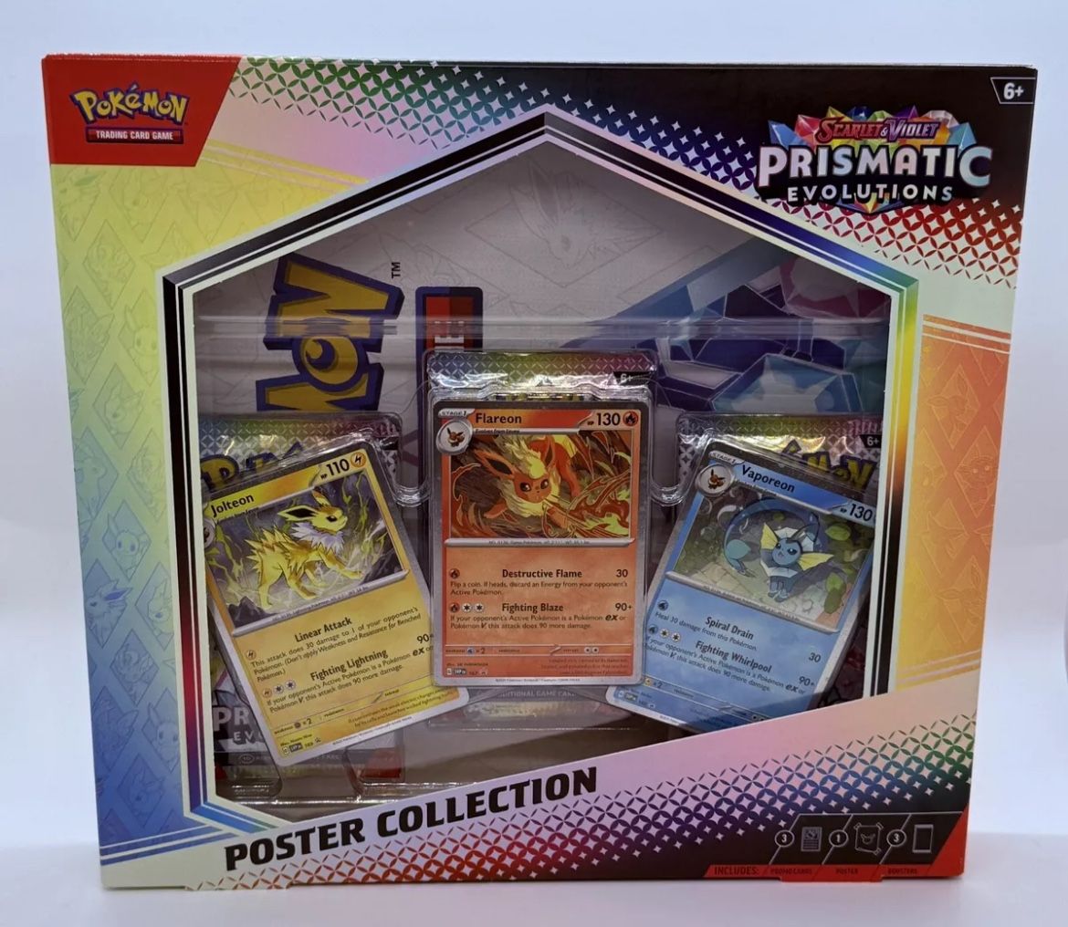 Pokémon Prismatic Evolutions Poster Collection TCG Sealed