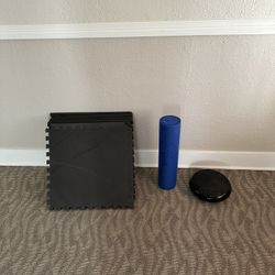 Gym Mats, Foam Roller And Balance Ball