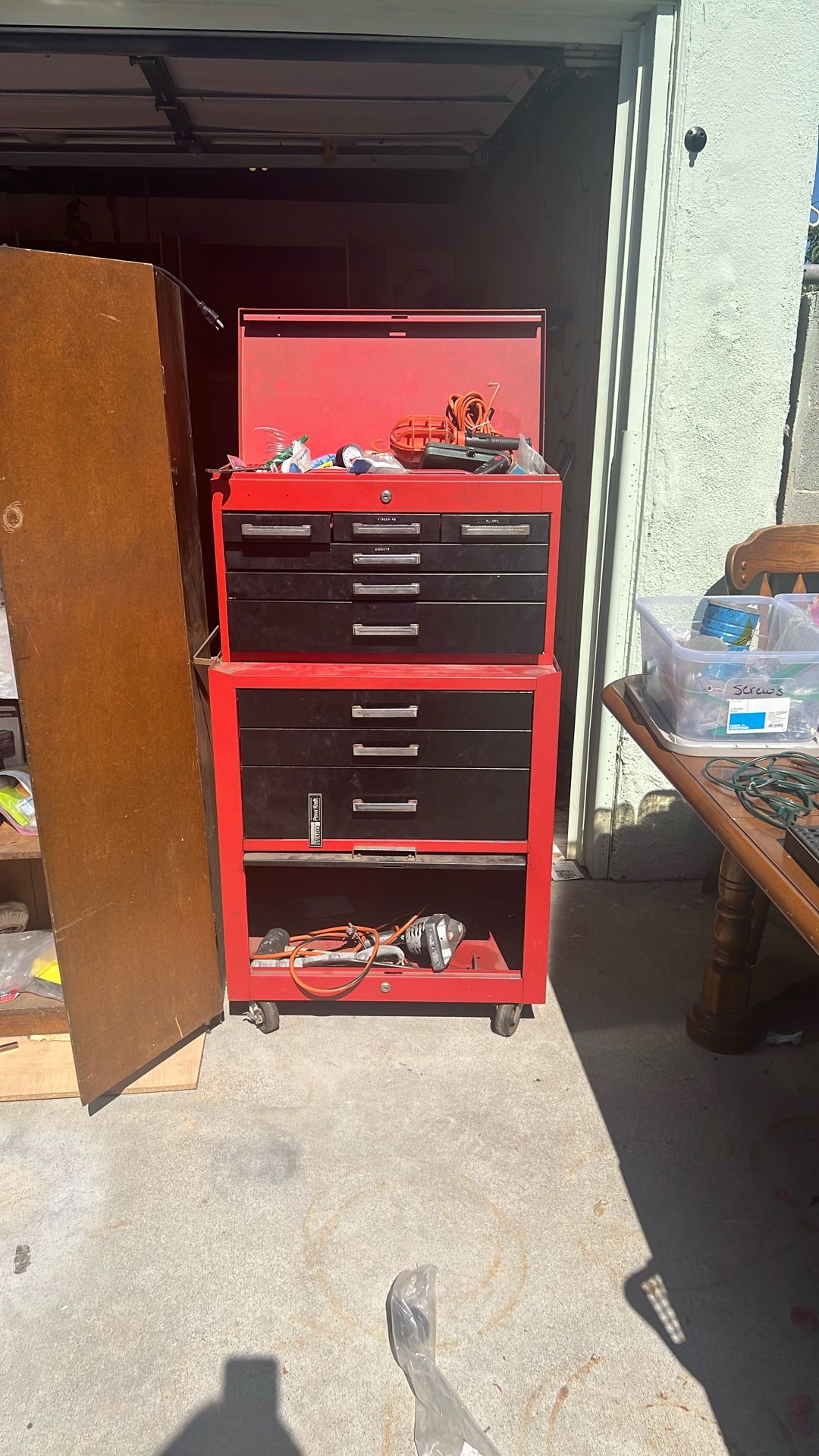 Tool Cabinet With Tools Two piece $200 OBO