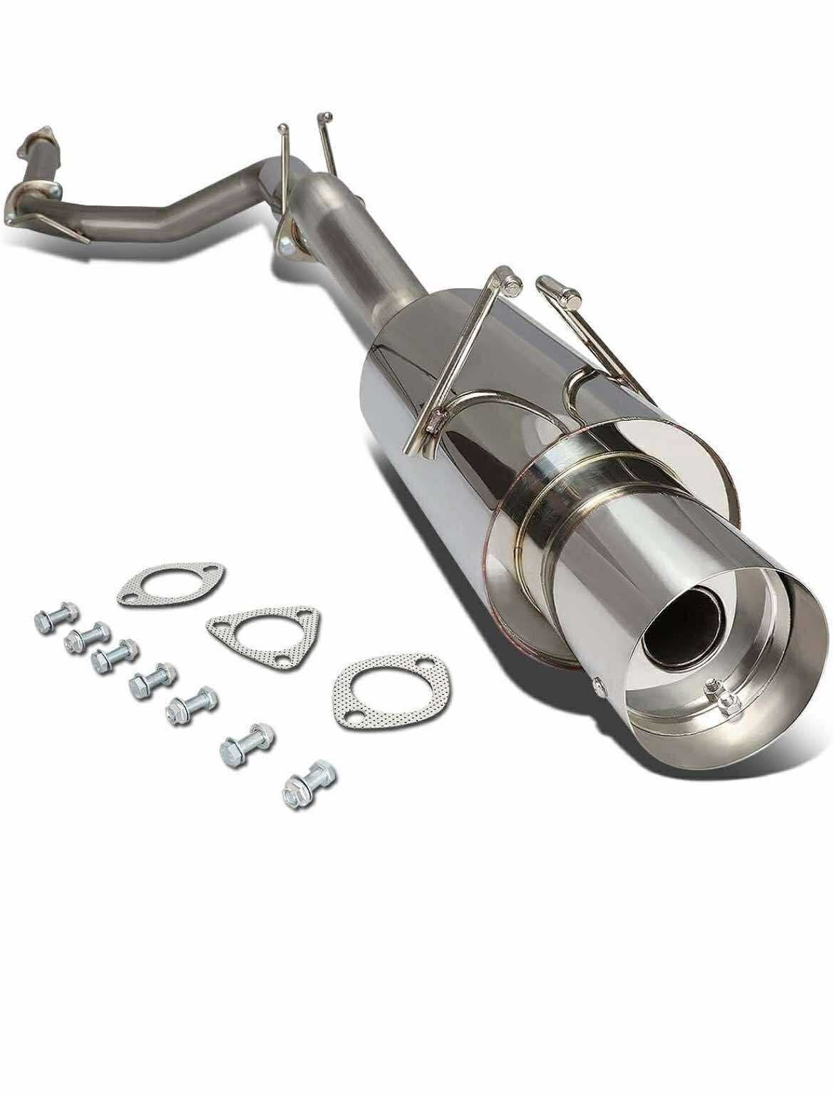 CBE-HC06SI Stainless Steel Cat Back Exhaust System [Compatible with 06-11 Honda Civic si FG2 COUPE Only 3 Screws Included