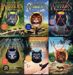 Lot of 5 various hardcover Warrior Cats book series