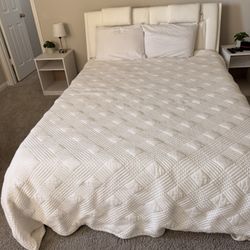 Queen Bed Frame With Mattress And 2 Night Stands