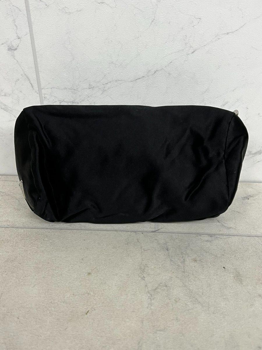 Prada Mini Black Nylon Cosmetic Makeup Bag - Authentic -(PO1018900) -Very Good Condition