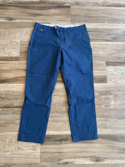 Brooks Brothers Pants Mens 38x30 Blue Milano Fit Twill Business Trousers