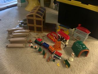 Kids Toy Train Set with Tracks and Accessories