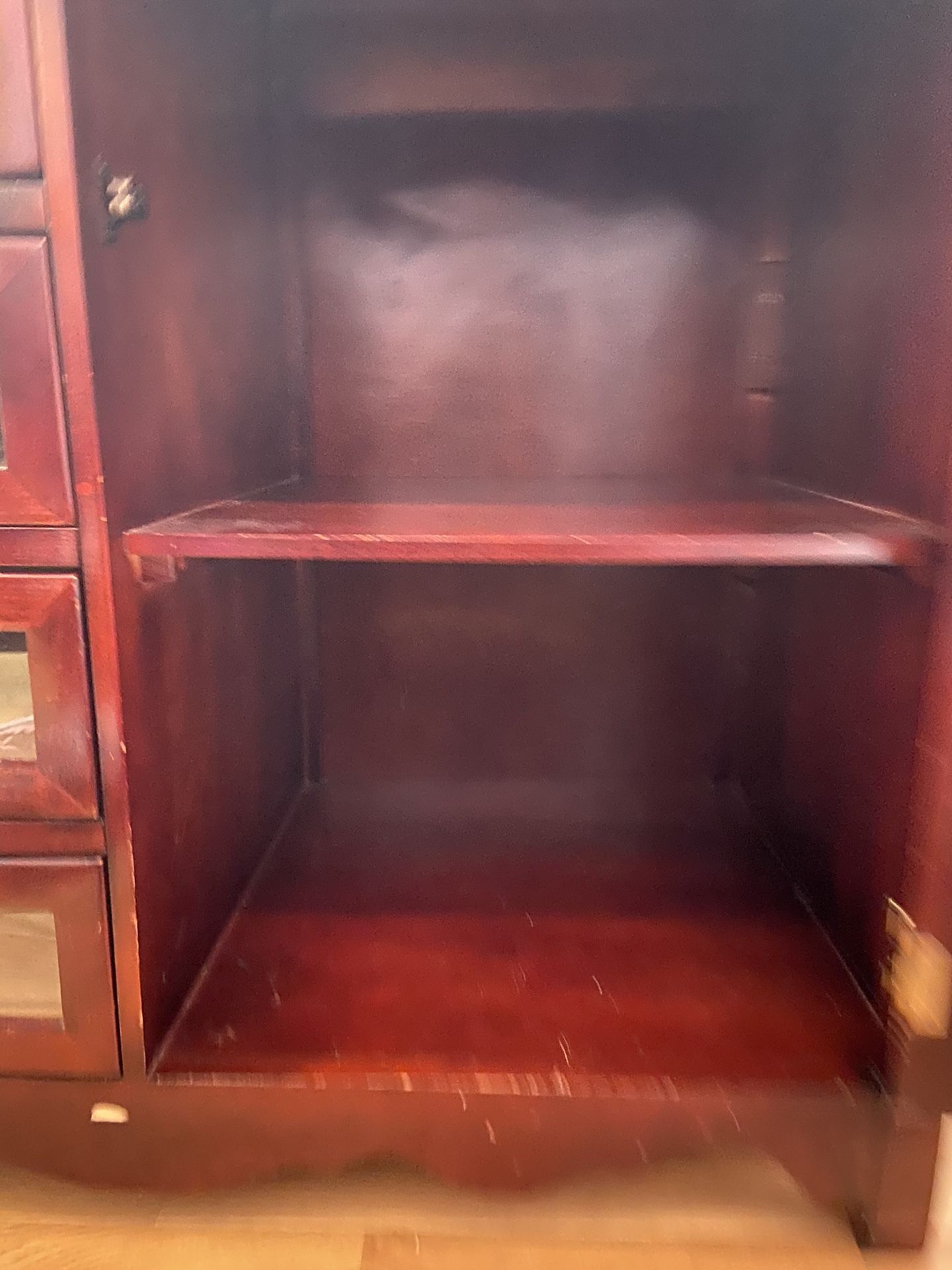 Cherrywood dresser with cabinet and changing top
