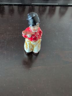 Little German School Boy Made of Porcelain Figurine Made In Germany
