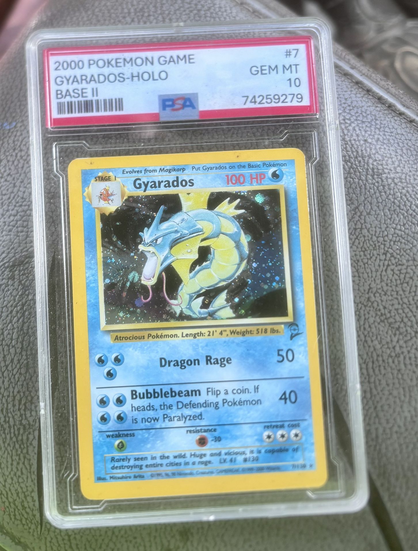 Gyarados Pokémon Card. Base II Grade 10