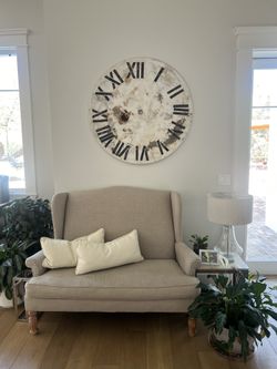 Large Art Rustic Clock Decorative