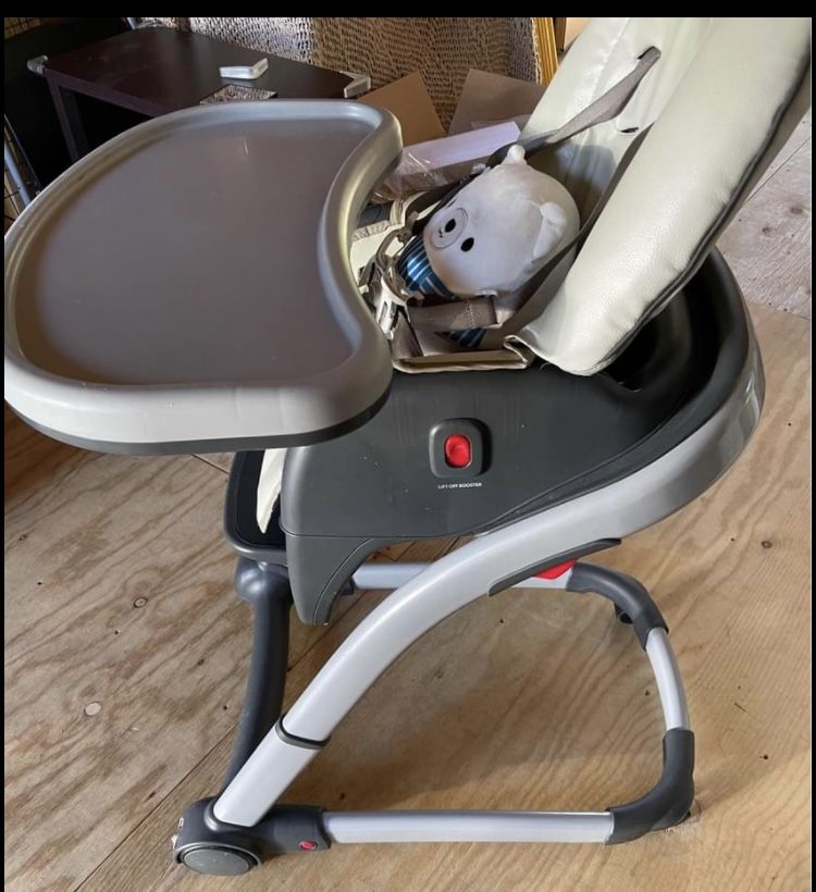 Adjustable Baby High Chair Comes With 2 Trays A Small One And A Big One 