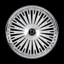24X10 DOLCE RAZZO Silver Brush Face Ss Lip Wheels