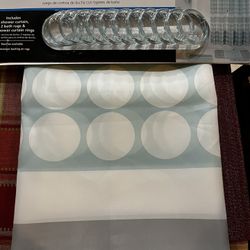 bath curtain and rings set
