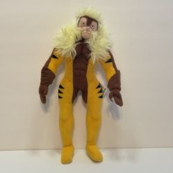 Vtg 2003 Sabretooth Marvels X-Men Plush 13.5” Yellow Brown Kellytoy Tag