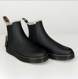 Dr Martens Women's 2976 Quad Chelsea Platform Black Pisa Leather US 7 M - US 8 L