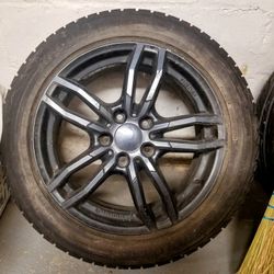 2 X 17" BMW RIMS WITH YOMOHAMA ICE GUARD TIRES