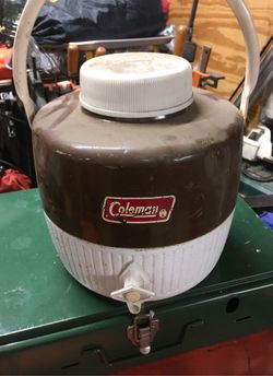 Vintage Brown 1gal Coleman Water Jug