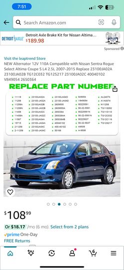 Alternator for Nissan