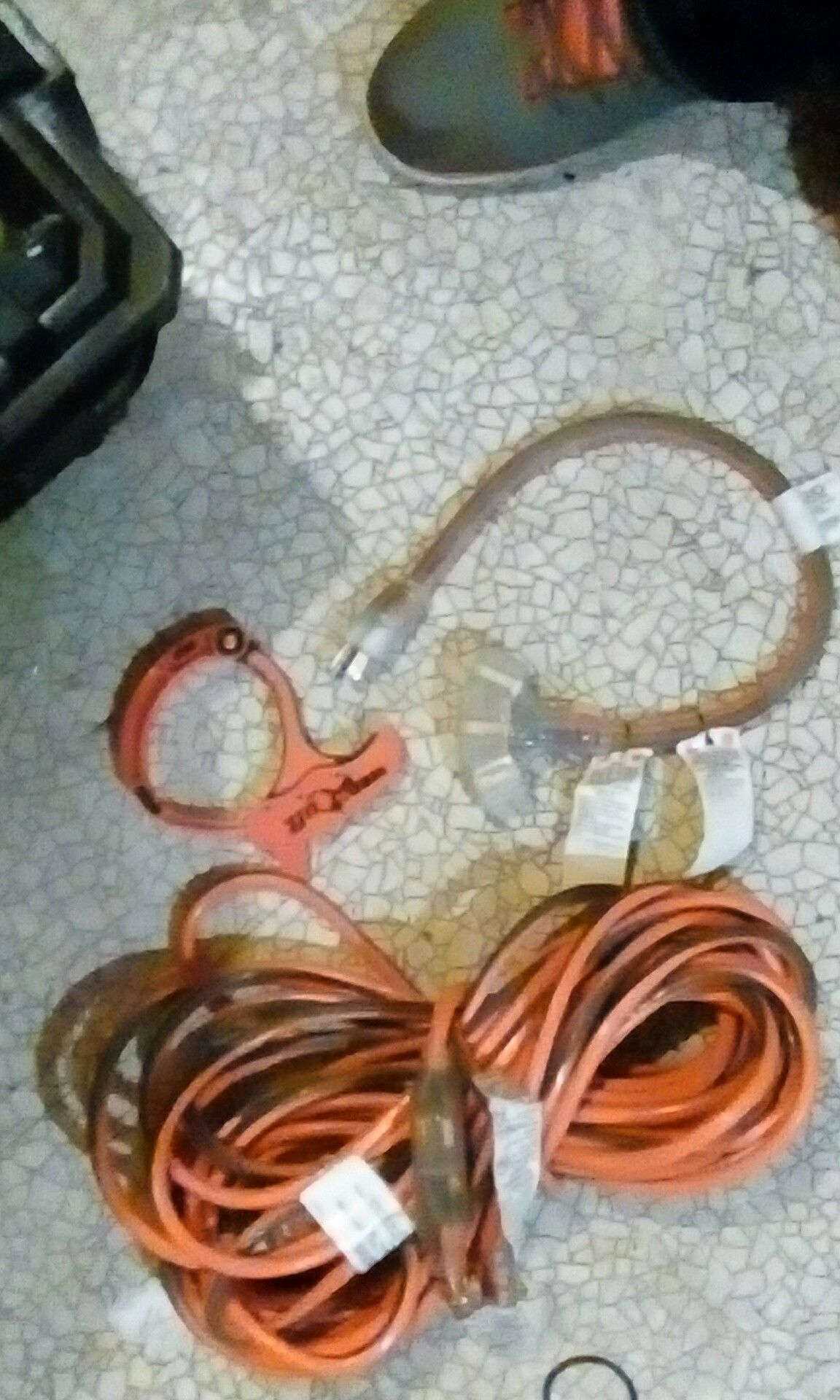 50' Rigid extension cord and 3 way splitter