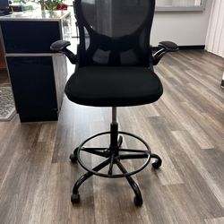 Black Mesh Drafting Chair/Tall Office Chair