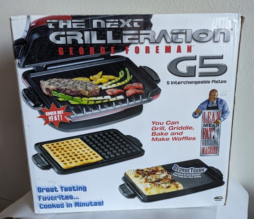 George Foreman The Next Generation (G5) Grill w/ 5 Interchangeable Plates