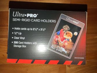 Ultra Pro Semi Rigid Card Holder 1/2" Lip – Clear PVC Sleeves for Trading Cards Pokemon TCG