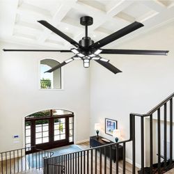 🔥new inbox🔥84 Inch Industrial Ceiling Fan with Light, HVLS Black Ceiling Fan
High-Output 90W LED Light