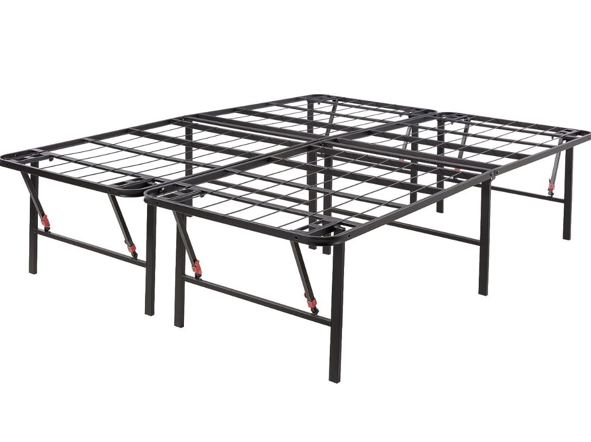 Amazon Basics Foldable Metal Platform Bed Frame- Queen 