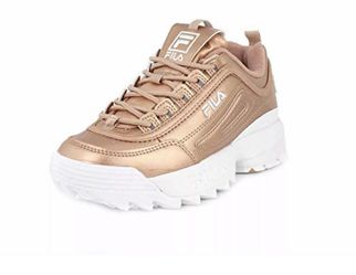 Fila Womens Disruptor II Premium Metallic Rose Gold/White Sneaker - 8 ...