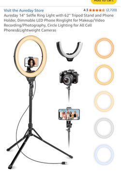 Aureday 14" Selfie Ring Light with Tripod Stand