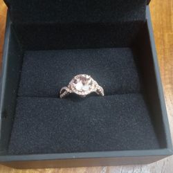 Morganite Ring Set In Rose Gold