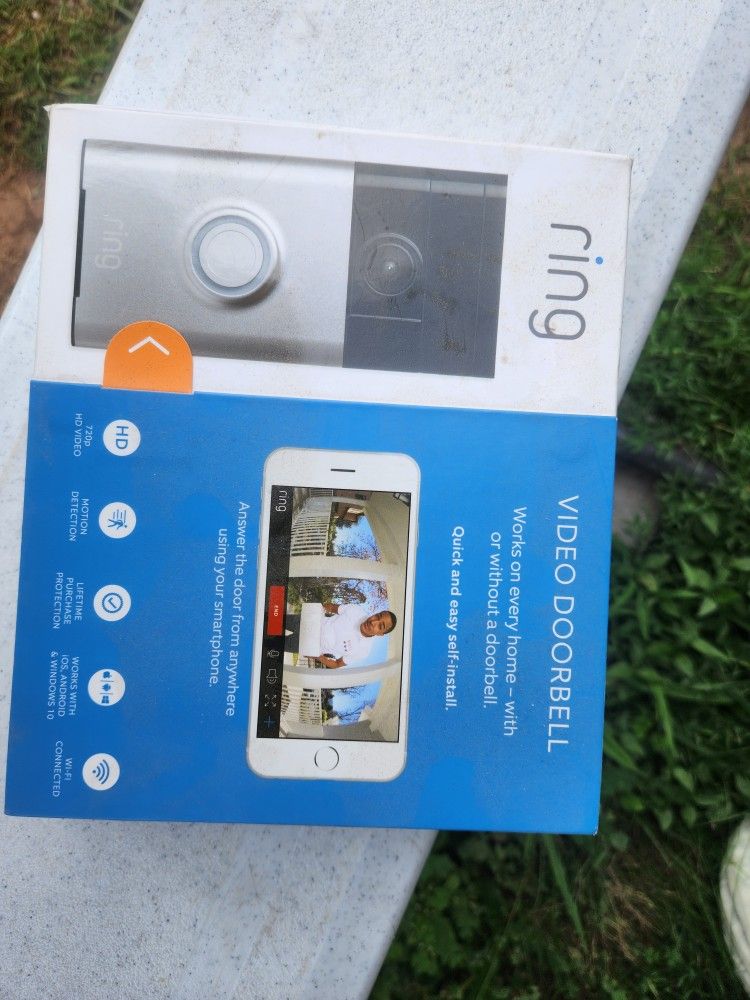 Ring Video Doorbell Battery Satin Nickel Brand New