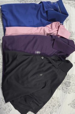 IZOD Men's Golf Shirts XXL Blue Pink Purple Black Short Sleeve   bundle lot